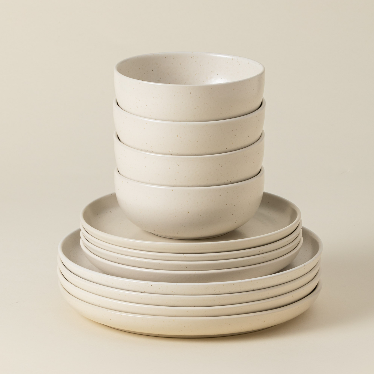 12-piece Dinnerware Set with Bowl Pacifica, Casafina by COSTA NOVA (vanilla)